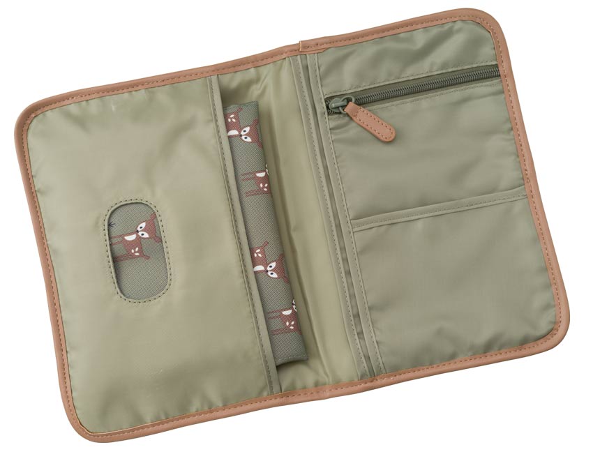 Fresk Reisewickeltasche Reh Olive mit Wickelunterlage