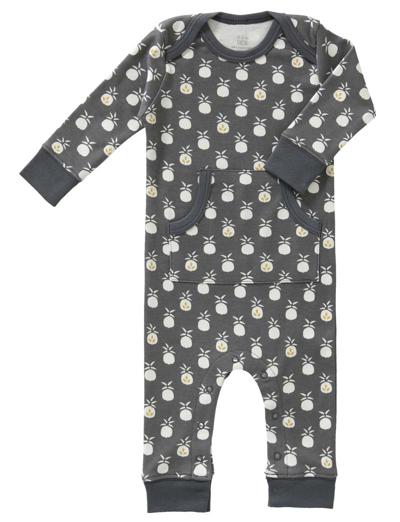 Fresk Baby Bio Strampler Pineapple anthracite FP258