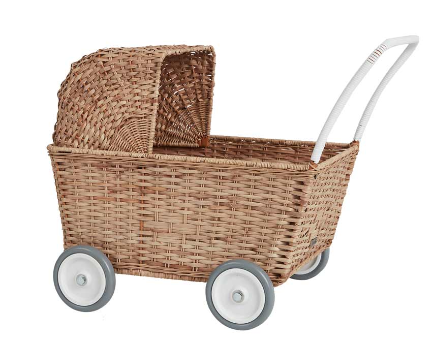 Olli Ella Rattan Puppenwagen Strolly