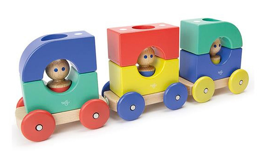 Tegu Magnetische Holzbausteine Baby Bahn