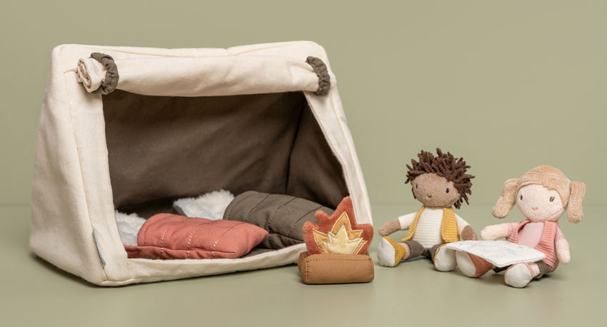 Little Dutch Kuschelpuppen Camping Set