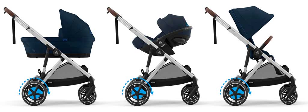 Cybex e-Gazelle Kinderwagen 3-in-1 mit Cloud G Liegefunktion