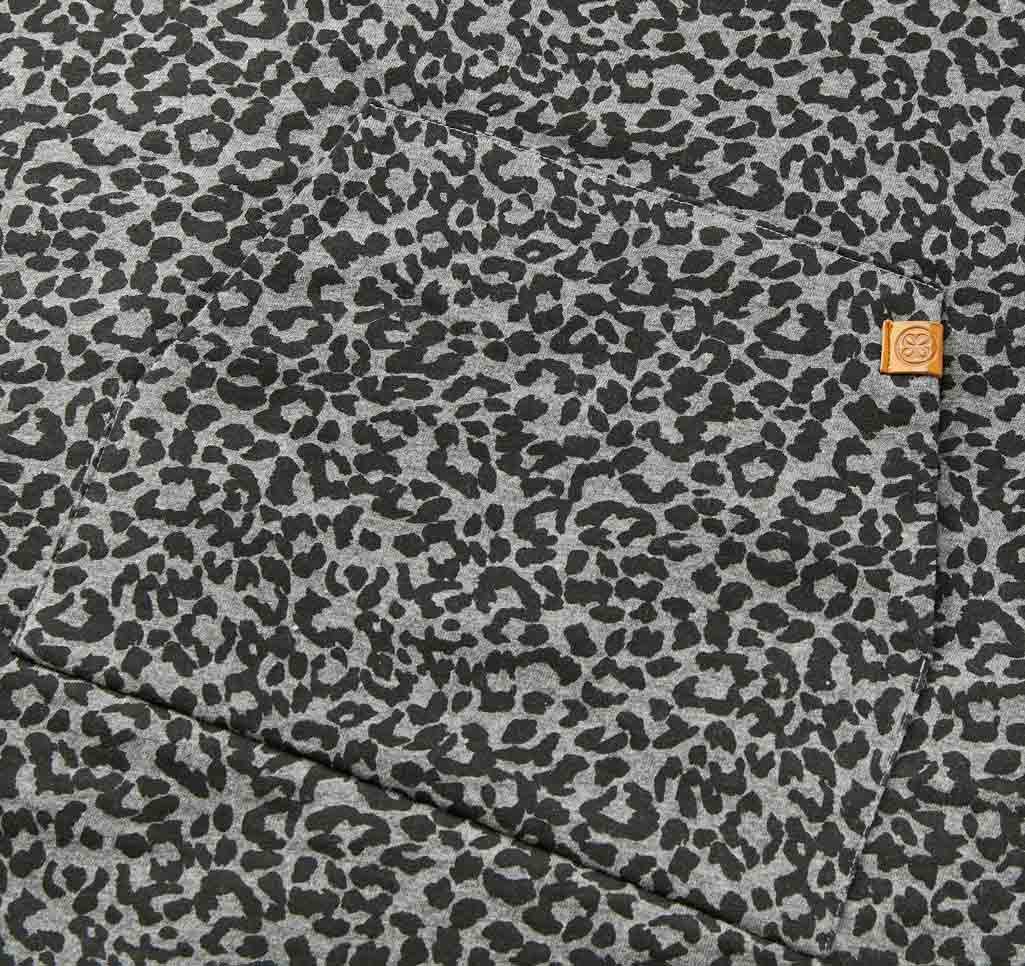 Cloby Teddy Poncho Leopard-Schwarz