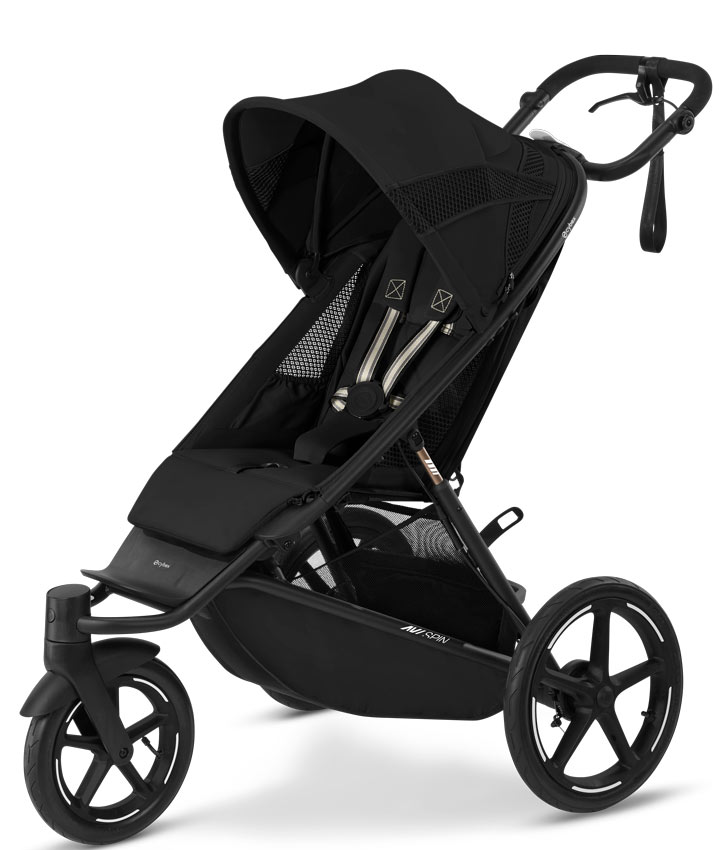 Cybex AVI Spin Jogging Kinderwagen Moon Black