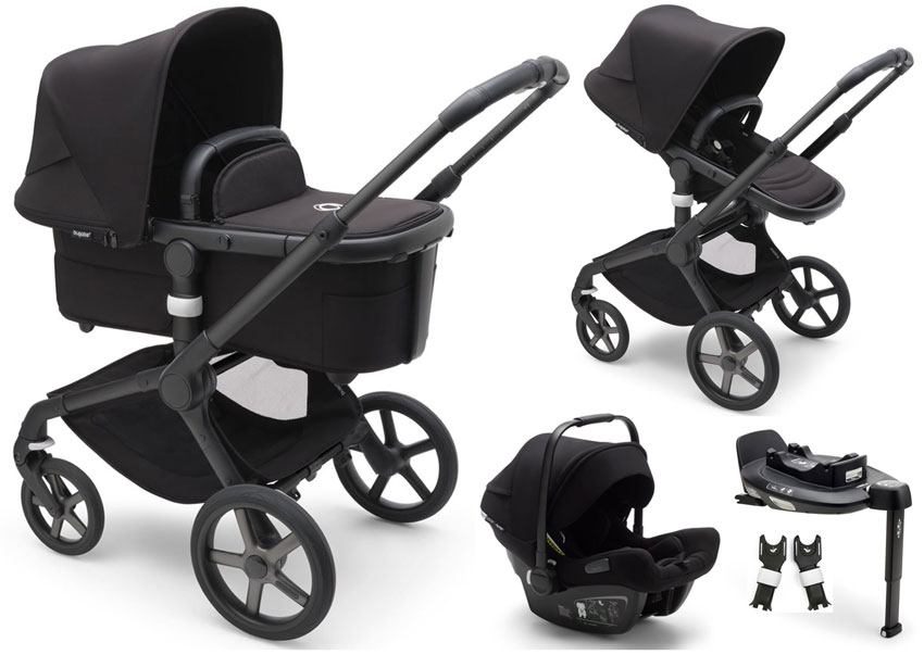 Bugaboo 5 Kinderwagen 4 in 1 mit Turtle und Isofix 360 Schwarz