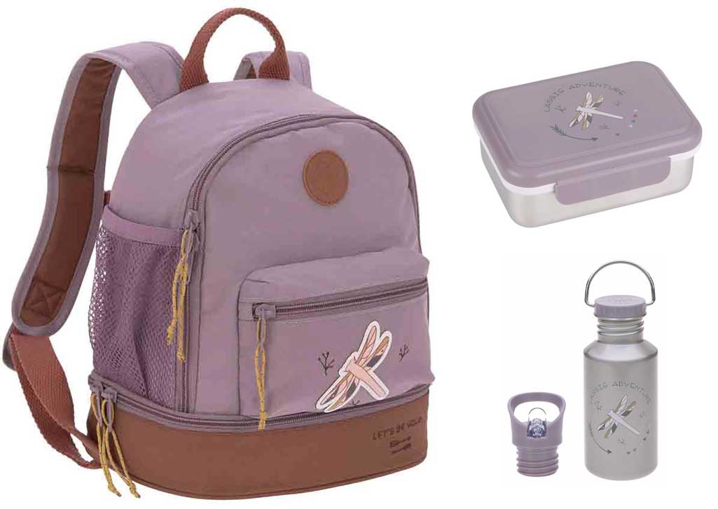 Lässig kindergarten backpack set adventure 3-pieces