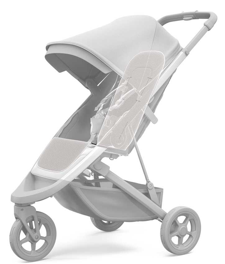 Thule buggy with summer seat liner soft grey