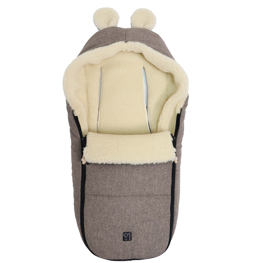 Kaiser Fußsack Hoody Maus Wool Pepper Brown