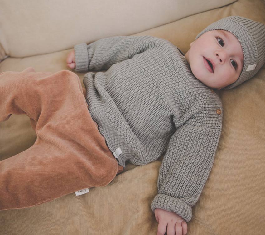 Koeka Babypullover Dinan Grey Wave