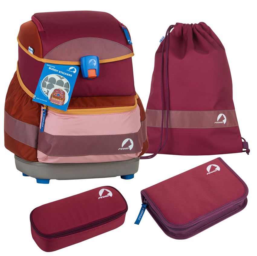 Finkid Schulranzen Set Buddy Eko Sport Berry Mix