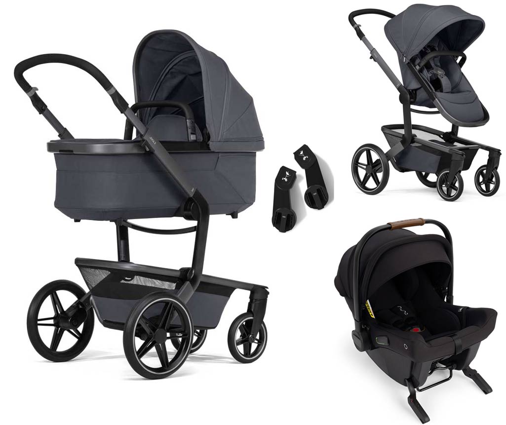 Joolz Day 5 Kinderwagen Set 3-in-1 mit Nuna Pipa Urbn grau