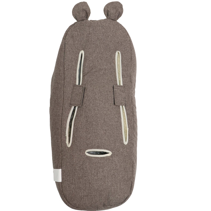 Kaiser Fußsack Hoody Maus Wool Pepper Brown Gurtschlitze