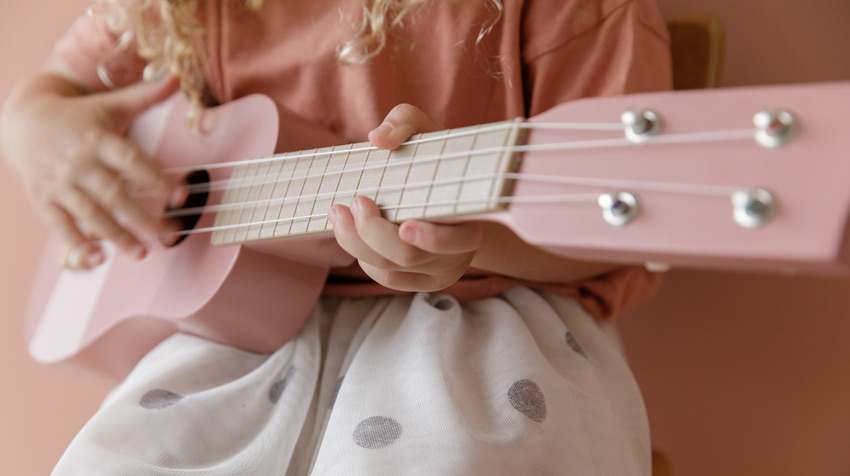 Little Dutch Kindergitarre Rosa