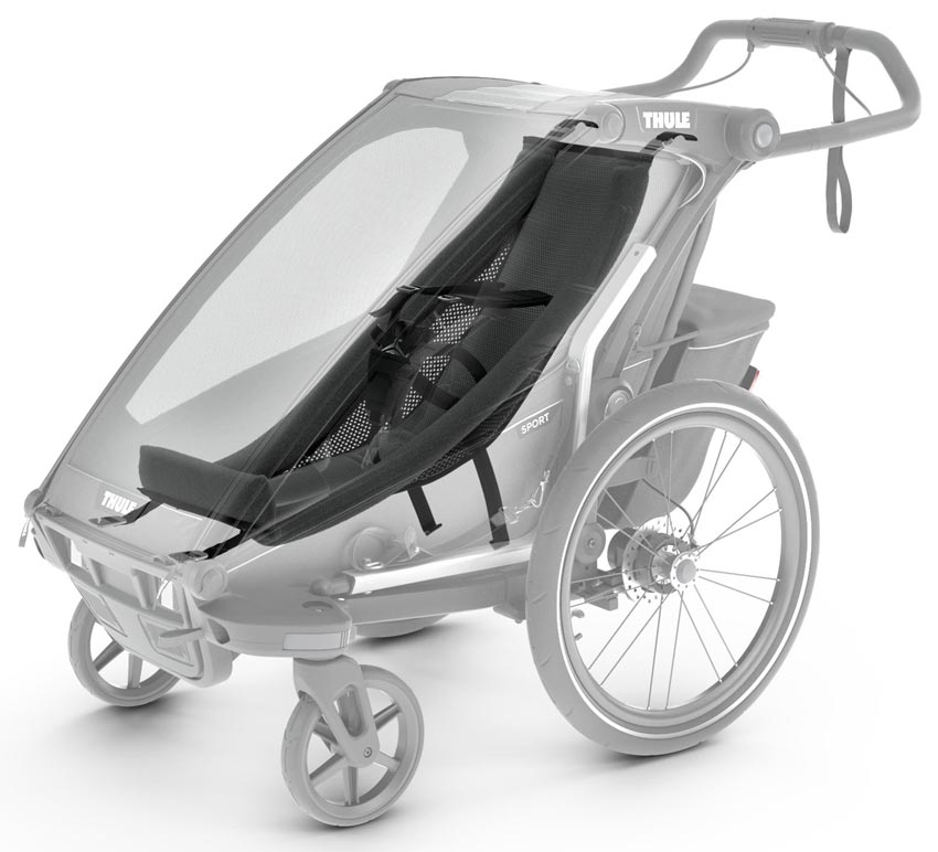 Thule Babysitz für Chariot Anhänger installiert