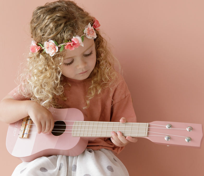 Little Dutch Kindergitarre Rosa