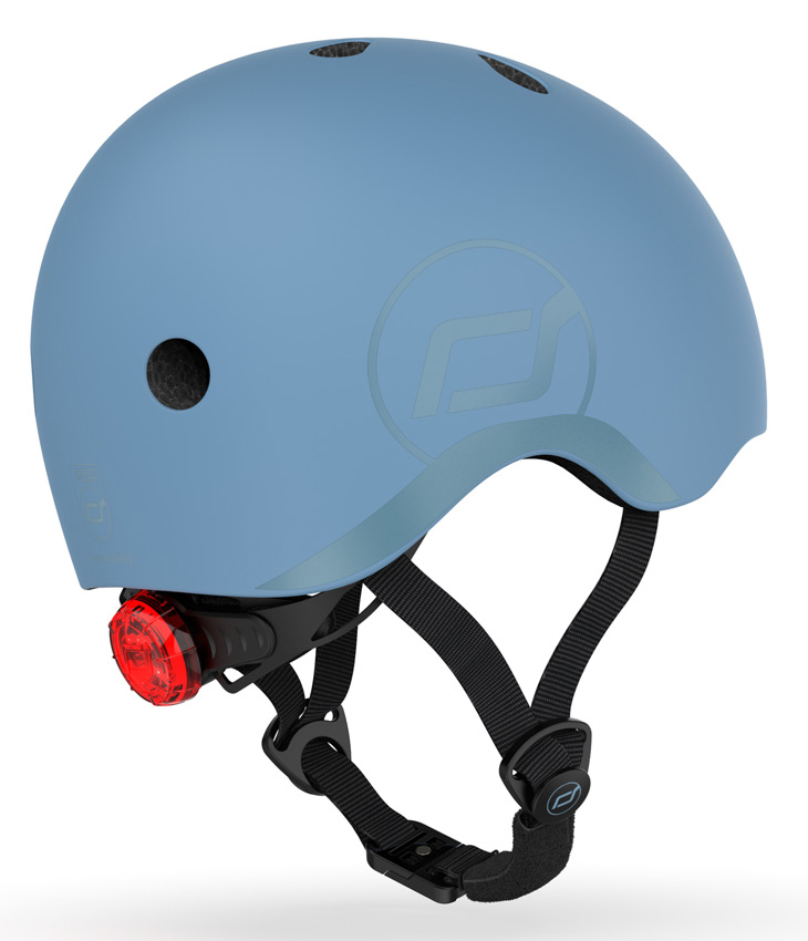 Scoot and Ride Kinder Fahrradhelm S - M Steel