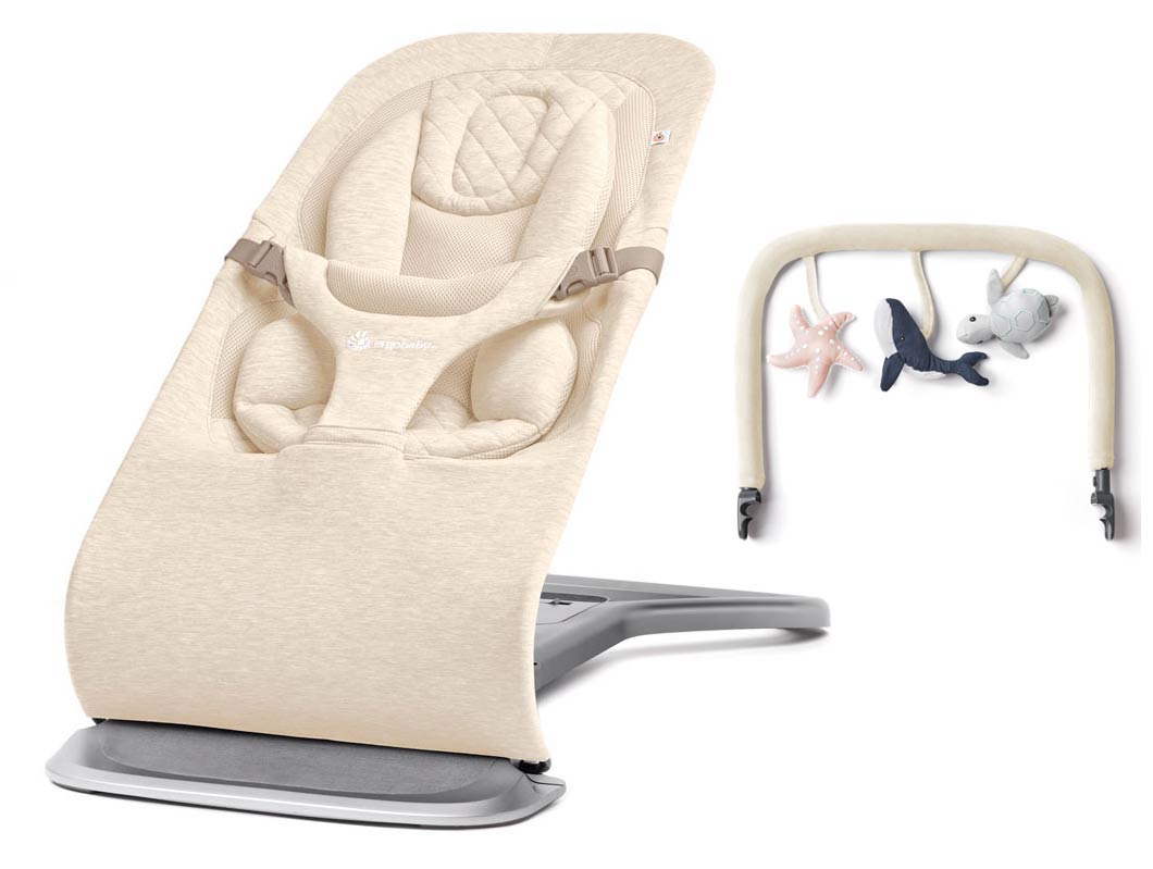 Ergobaby Evolve Babywippe cream mit Spielbogen