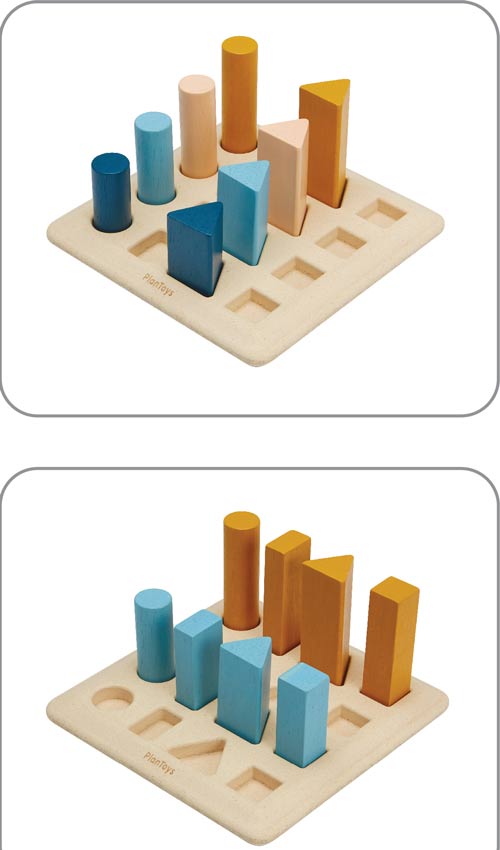 PlanToys Lernspiel Geometrie Stifte Orchard