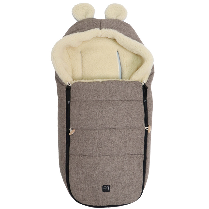 Kaiser Fußsack Hoody Maus Wool Pepper Brown 