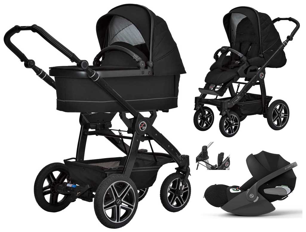 Hartan R1 GTS Kinderwagen 3-in-1 mit Cybex Cloud T Liegefunktion