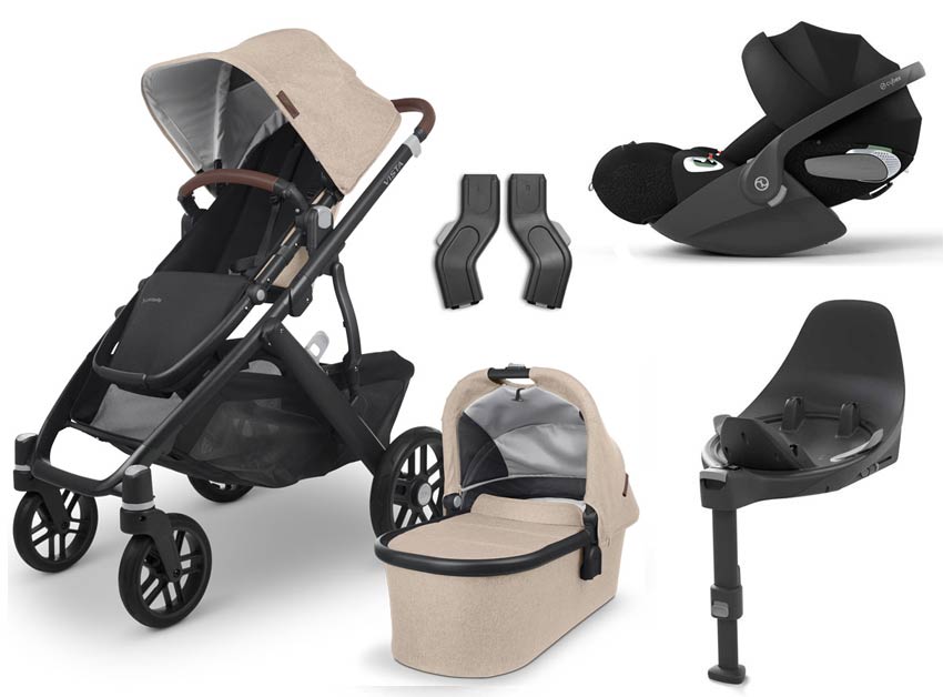 UPPAbaby Vista V2 Kinderwagen Set 4-in-1 mit Cybex Babyschale