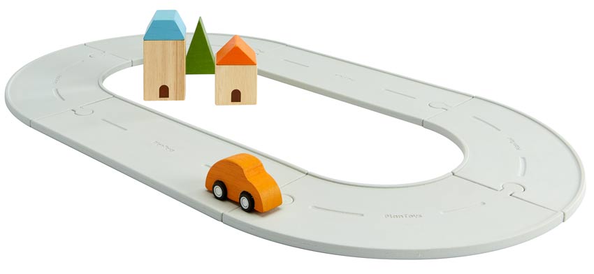 PLanToys Straßen und Schienen Set klein