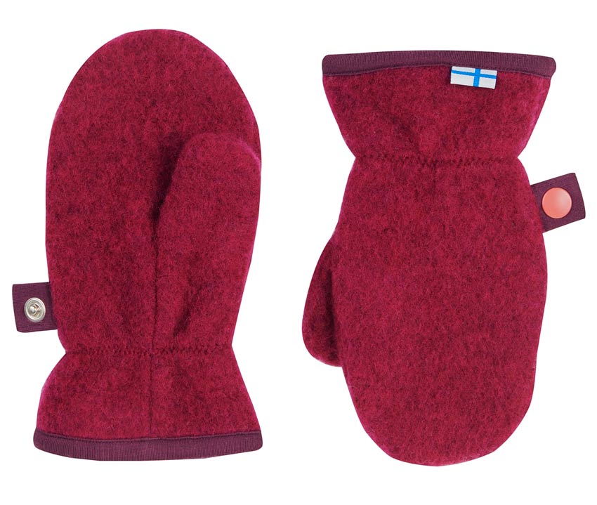 Finkid Fäustlinge Nupujussi Wool Beet Red