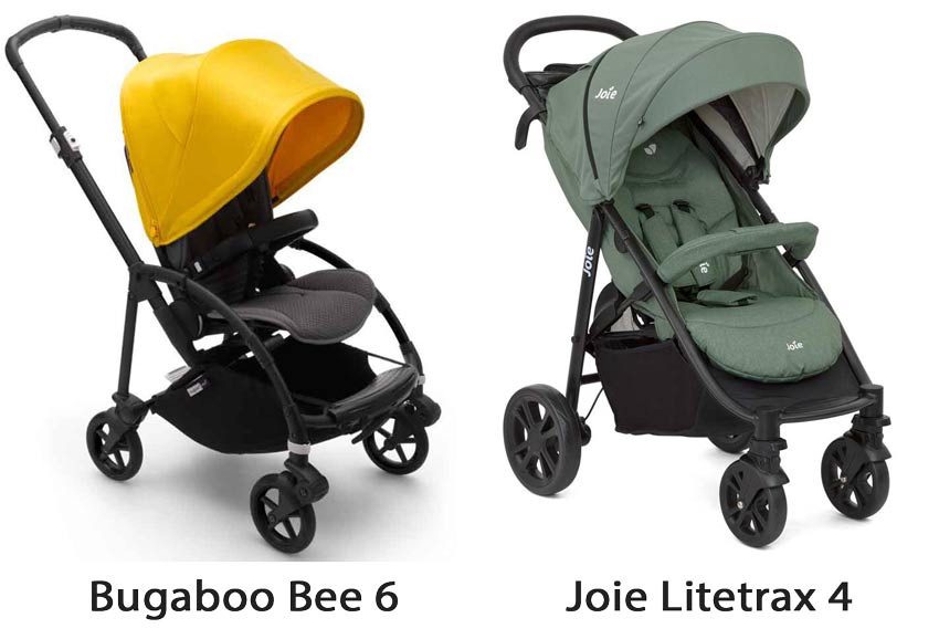 Buggy Vergleich: der Joie Litetrax 4 Buggy vs. Bugaboo Bee 6