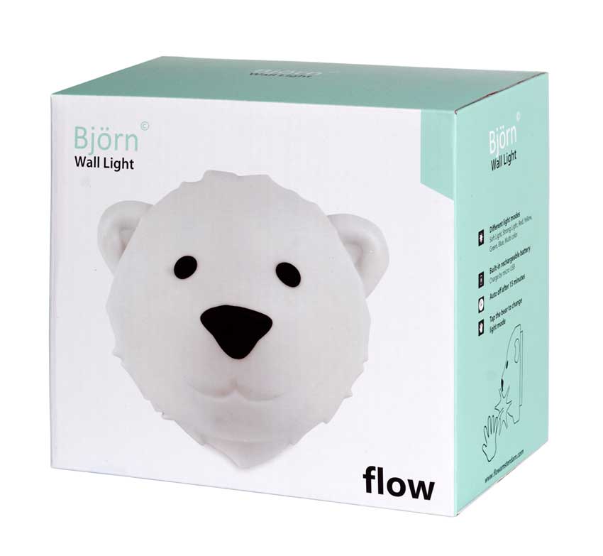 Flow Amsterdam LED Wandlampe/ Nachtlicht Eisbär Björn