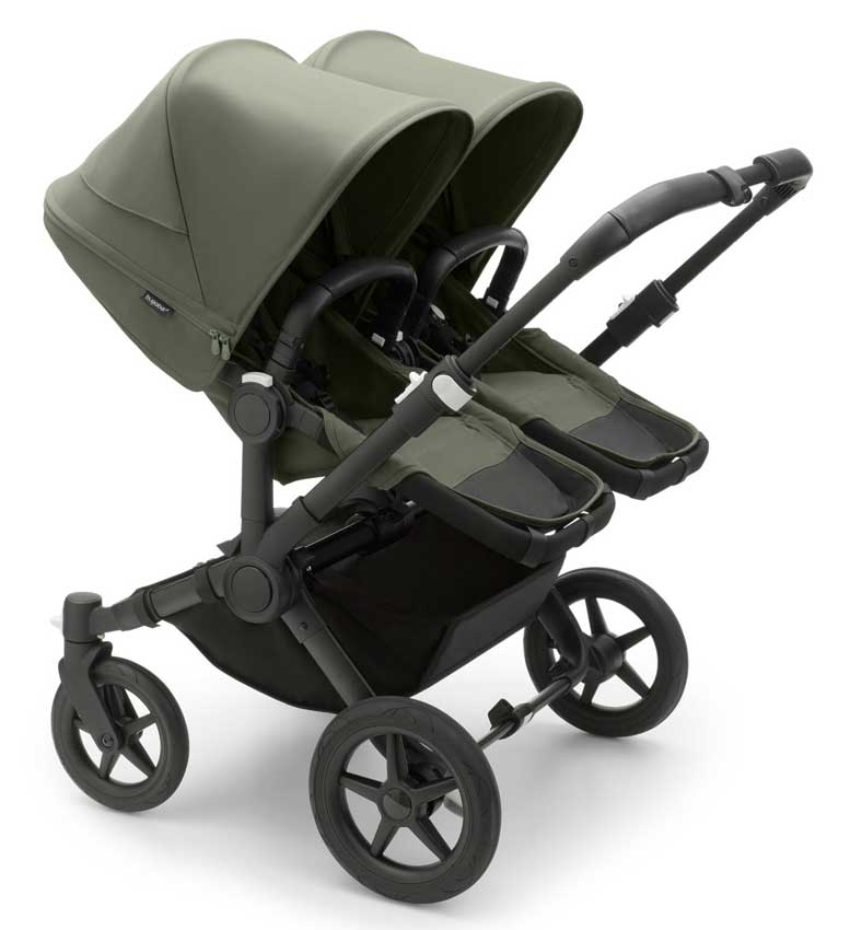 Bugaboo Donkey 5 Twin Zwillingskinderwagen mit Sportsitzen Forest Green