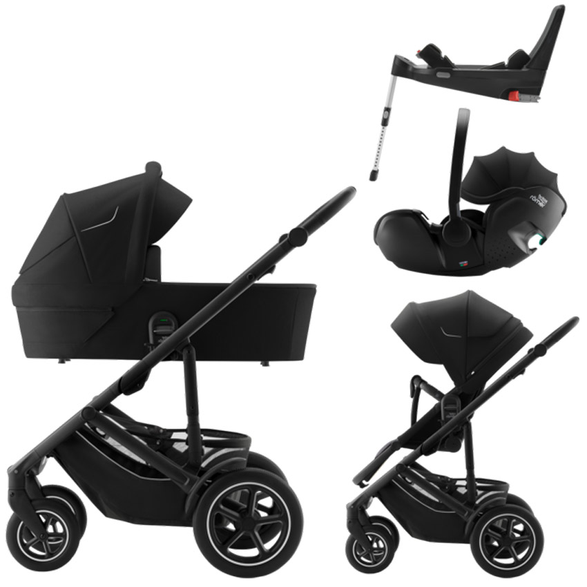 Britax Smile 5Z Kinderwagen-Set 4-in-1 mit Baby-Safe Pro i-Size Babyschale und Isofix