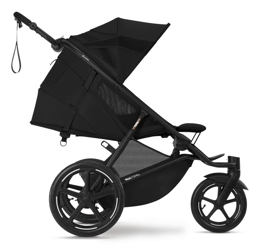 Cybex AVI Spin Jogging Kinderwagen Moon Black XXl-Verdeck