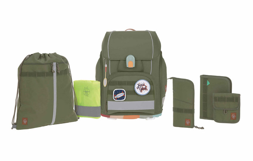 Lässig Schulranzen Set Boxy Unique Olive