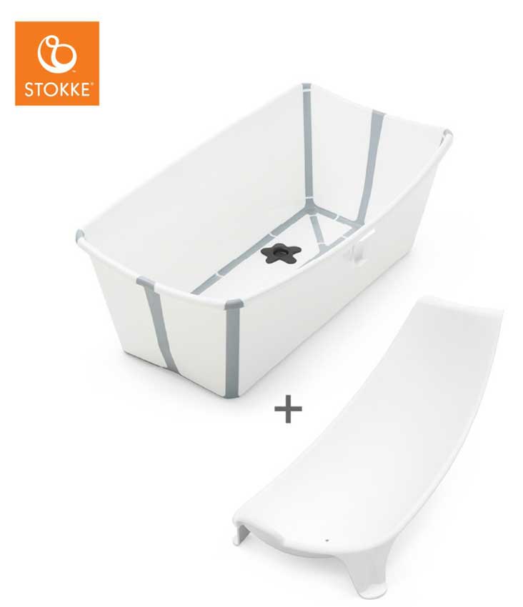 Stokke Flexi Bath Babybadewanne mit Neugeborenenaufsatz White