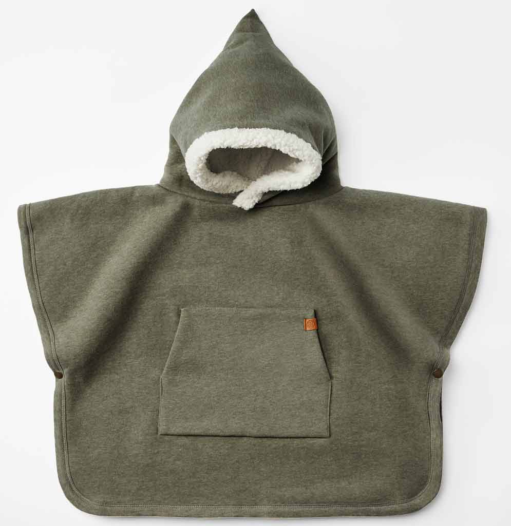 Cloby Teddy Poncho Lorest-Green