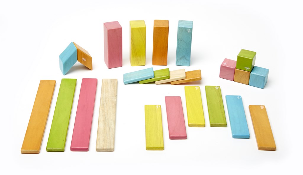 24 piece set magnetic building blocks by tegu 