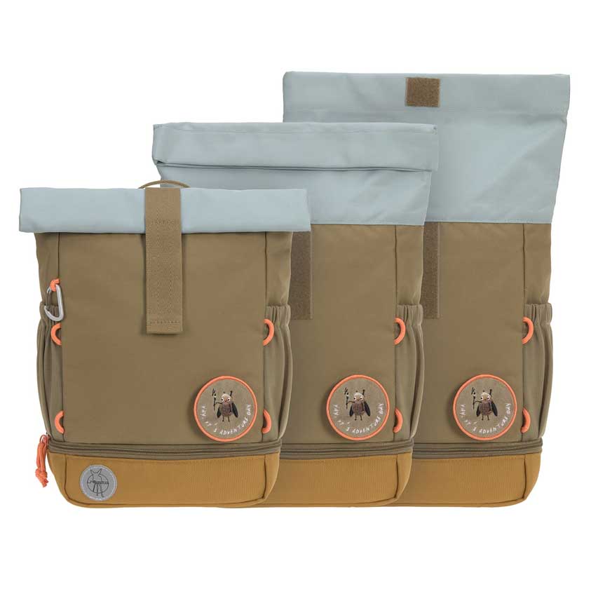 Lässig Mini Rolltop Kindergartenrucksack Nature  Olive