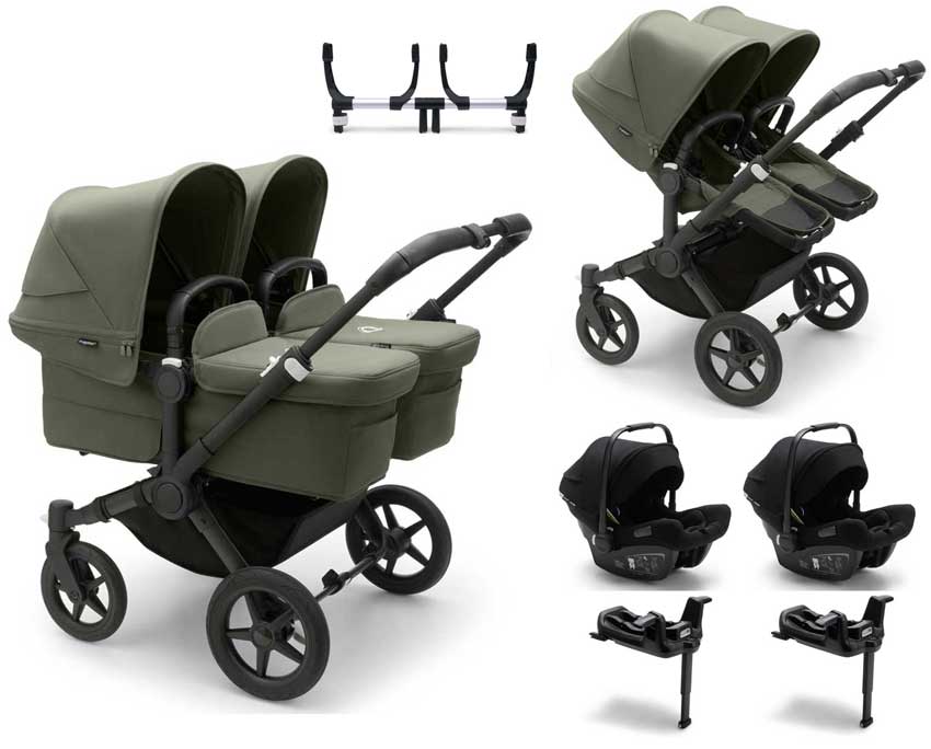 Bugaboo Donkey 5 Twin Zwillingskinderwagen 3-in-1 mit Babyschale und Isofix