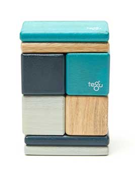 Tegu Magnetbausteine Pocket Pouch Original Blau