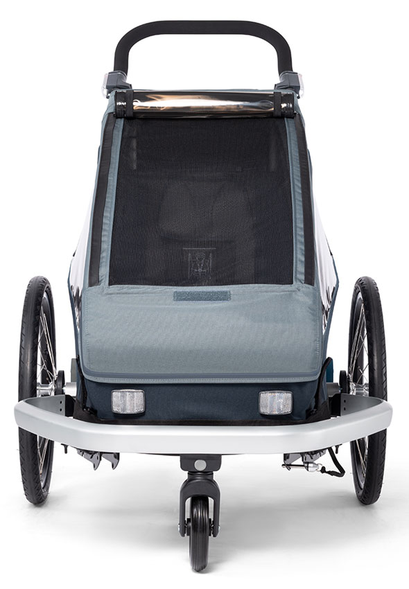 Croozer Kid Vaaya 1 Fahrradanhänger Graphite blue Insektenschutz