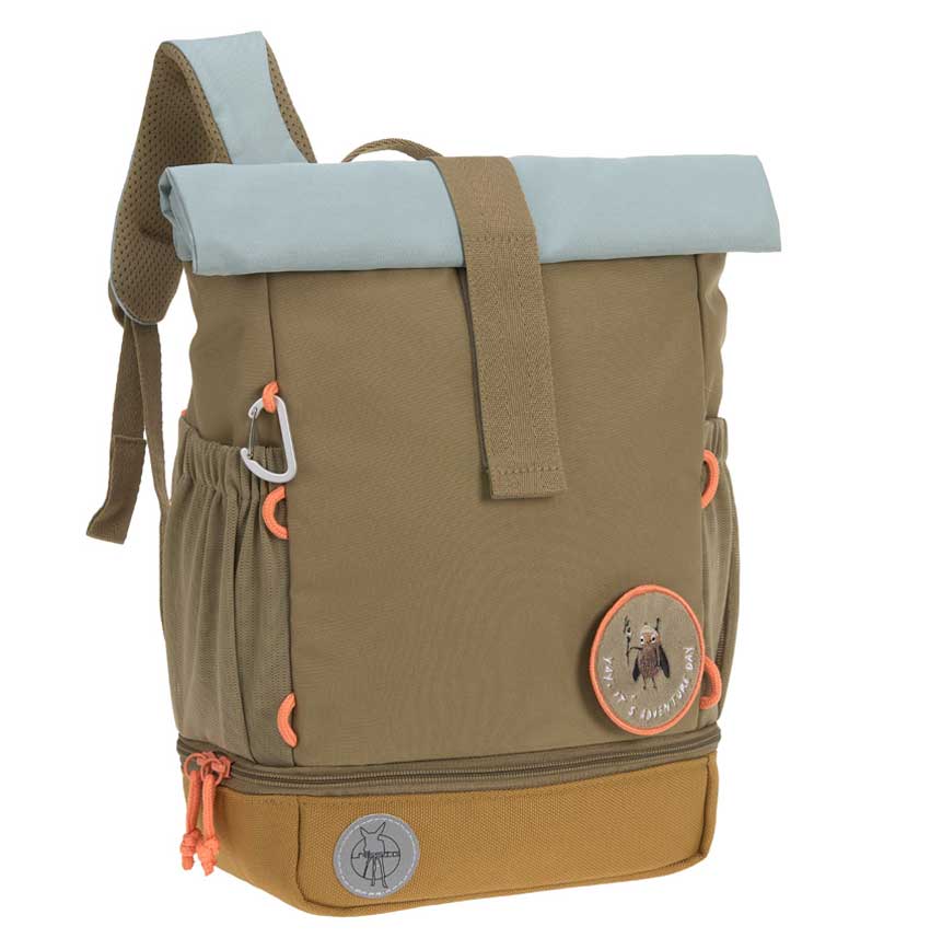 Lässig Mini Rolltop Kindergartenrucksack Nature  Olive