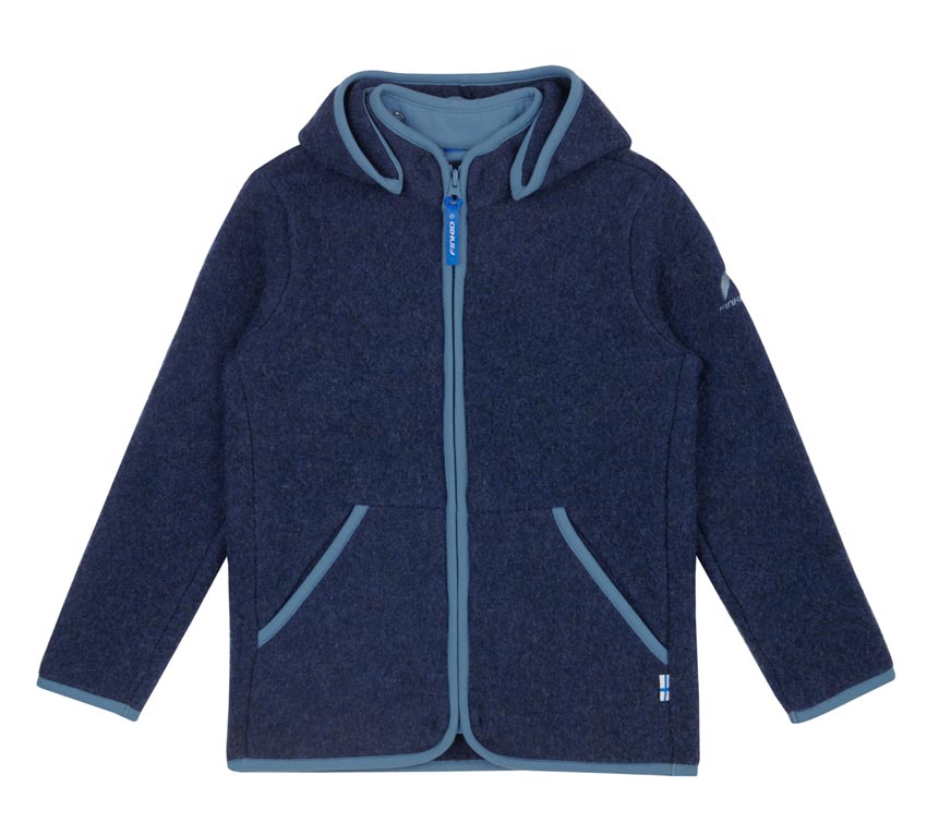 Finkid Wollfleece Jacke Luonto Wool Navy/Dove