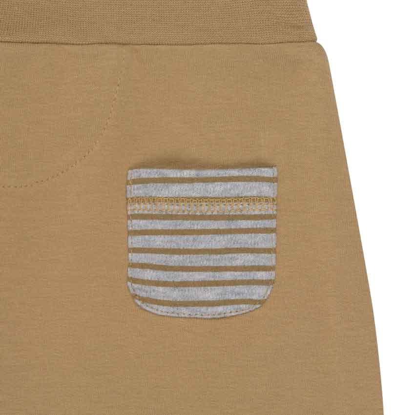 Lässig Babyhose Curry mit Tasche Stripes