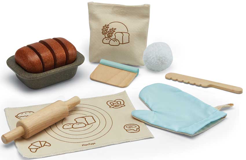 Plan Toys Brot Backset mit Brotknetmatte