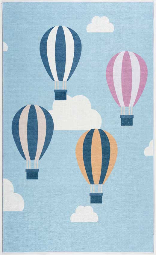 Scandic Living Luftballons hellblau/multi print