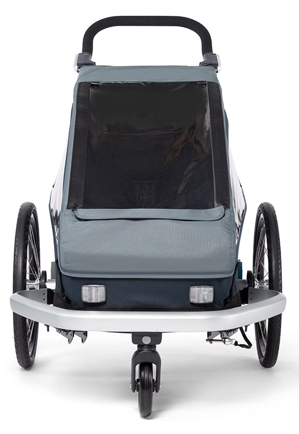 Croozer Kid Vaaya 1 Fahrradanhänger Graphite blue Regenschutz