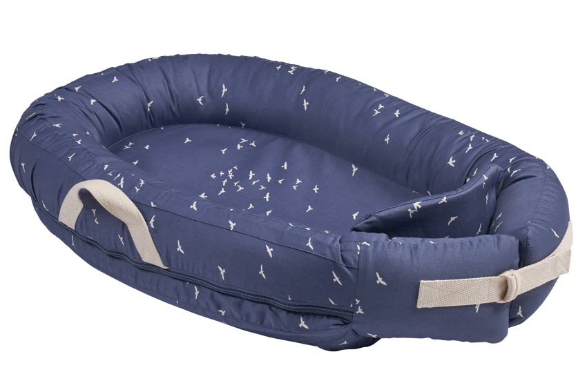 Voksi Babynest Premium Poppy Blue Flying