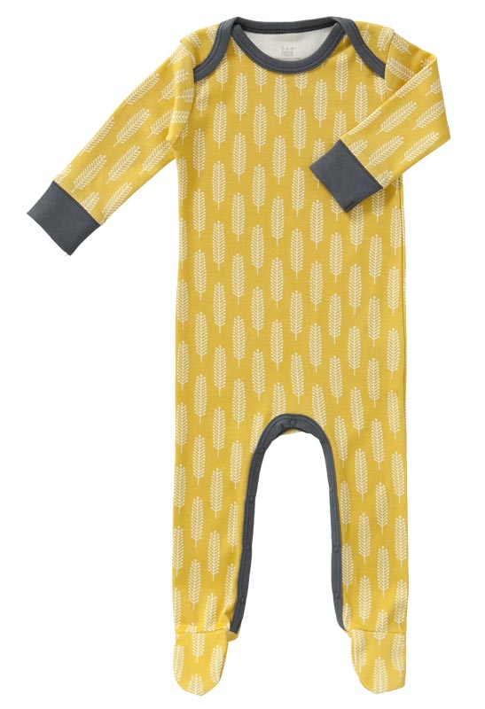 Fresk Baby Bio Strampler mit Füßen Havre vintage yellow FF154