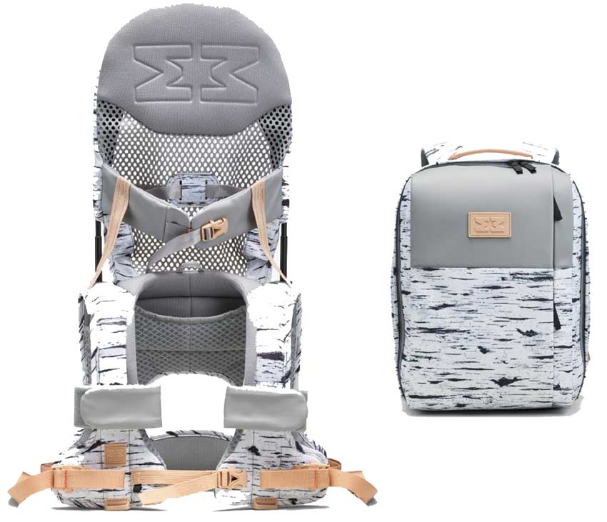 MiniMeis G5 Schultertrage mit Hero Rucksack Birch Premium 