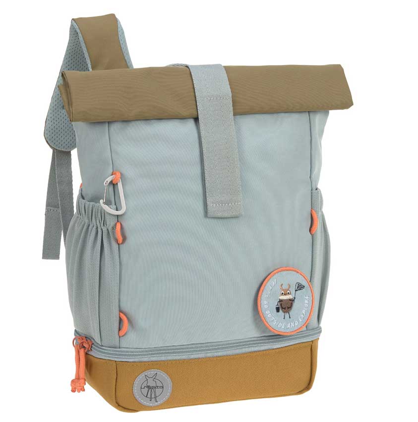 Lässig Mini Rolltop Kindergartenrucksack Nature Light Blue